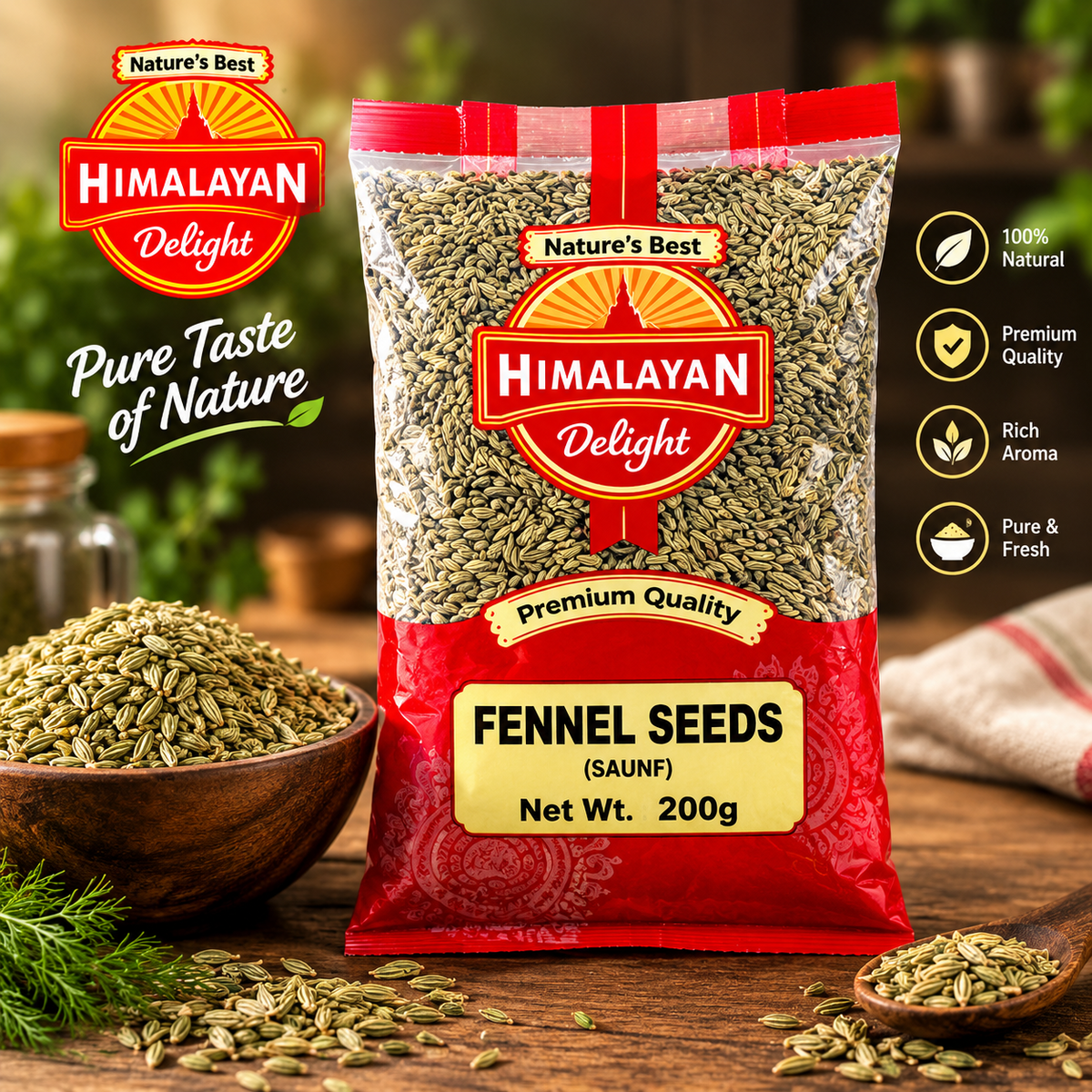 Himalayan Delight Fennel Powder 200G