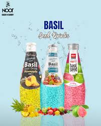 Noor's - Green Tea Basil Seed Drink, 290ml